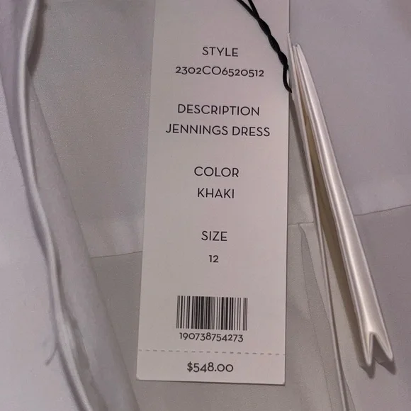 $548 OPULENT & CLASSY VERONICA BEARD Stylish Khaki Dress - investment - Size 12 - Picture 7 of 8